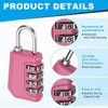 MECCANIXITY Combination Lock, 4 Digit Padlock Combination Outdoor Waterproof Locker Lock for Gym Luggage Home Sports Hasp Storage, Pink Pack of 1