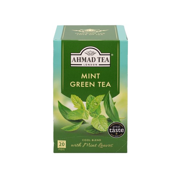 Ahmad Tea Mint Mystique Flavored Green Tea with Mint Leaves, 20-Count Boxes (Pack of 6)