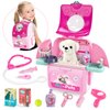 Girl Toys for 2 3 4 5 Years Old, Christmas & Birthday Gifts, Toy Doctor Kit for Toddlers 3-5, Pet Care Pretend Play Doctor Set Toys for Kids, Veterinarian Playset with Plush Puppy Toy&Storage Backpack