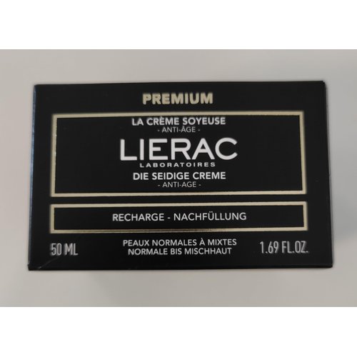 Lierac LEIRAC|Premium Silky Cream Refill - Age Defying Face Cream - Hydrating Face Moisturizer for Women with Niacinamide & Hyaluronic Acid - Tightens & Smooths Skin - 50ml Jar