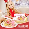 BUYGER Pretend Play Princess Tea Party Set for 3 4 5 6 + Year Old Wooden Kitchen Play Food Accessories Sets Gifts for Toddler Little Girls Boys Age 3-5