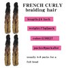 8 Packs French Curly Braiding Hair 24 Inches Bouncy Braiding Hair French Curles Synthetic Hair Extensions Loose Wavy Crochet Hair for Black Women 1B/30/27