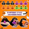 Junkin Halloween Rubber Ducks Bulk 1.57 Inch Mini Rubber Ducks Small Rubber Duck Bulk for Halloween Party Favors(100 Pcs)