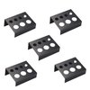 Tattoo Ink Cup Holder,5pcs Stainless Steel Tattoo Pigment Ink Cup Caps Holder Stand for 7 Caps Machine Supply（black)