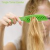 Allegro Combs 1003 Tangle Tamer Hair Comb Wide Tooth Shower Comb For Curly Hair Wet Or Dry Detangler Women’s Combs Made In The USA. 2 Piece. (Green)