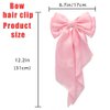 Jewemia Big Bow Hair Clips Wide Bows Hair Ribbons Cute Hair Accessories Satin Clips Barrettes Birthday Gifts for Women and Girls 3 pcs (Pink,White,Hot Pink)