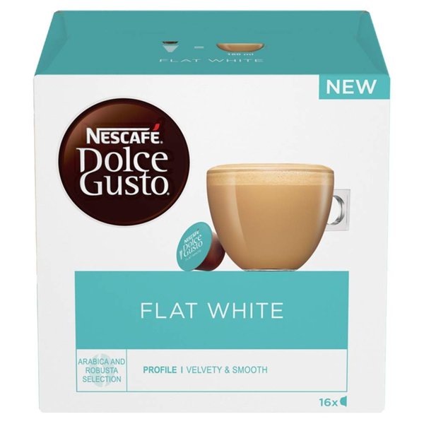 NESCAFÉ DOLCE GUSTO Flat White Coffee Pods, 16 Capsules (Pack of 3 - Total 48 Capsules, 48 Servings)