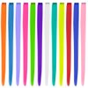 YaFex 12 Pcs Clip in Hair Extensions, 22 Inch Colored Hair Extensions Party Highlights Long Straight Synthetic Hairpieces for Women Kids Girls (Rainbow)
