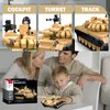 Army Tank, Military Main Battle Tank, 2 in 1 Tank Military Model Toy Kits, Inspired 72B3/72M1 Tank Brick Set, with 2 Soldier Minifigures, Gifts for Aged 6-12 Kids, Compatible with Lego, 770pcs