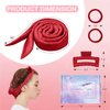 Heatless Curling Rod Headband, Upgraded 60" Long Heatless Curls Soft Hair Curlers to Sleep In Hair Rollers No Heat Curls (Claret)