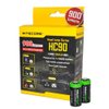 Nitecore HC90 900 Lumen CREE XM-L2 T6 LED USB rechargeable headlamp with Genuine NL189 18650 3400mAh Li-ion rechargeable battery, Two EdisonBright CR123A Lithium Batteries