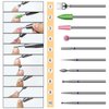 20 PCs Nail Drill Bits Set for Acrylic Nails, Professional Diamond Cuticle Remover Bits Kit with Box, 3/32" Electric Manicure Nail File Bit for Nail Drill Machine in Nail Salon