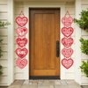 Valentine's Day Heart Banner Decorations - Conversation Hearts Hanging Porch Sign Banner Heart Garland Wedding/Valentines/Anniversary/Engagement/Birthday Party Decorations