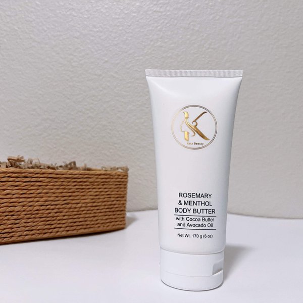 Katz Beauty Shea Butter Body Butter - Rosemary & Menthol, Long-lasting Hydration, Body Butter.