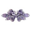 Sankuwen Crystal Rhinestones Hair Barrette French Hair for Women Small Hairpin for Mom Butterfly Hair Clips (Purple)
