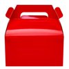ONE MORE 25-Pack Gable Red Candy Treat Boxes,Small Goodie Gift Boxes for Wedding and Birthday Party Favors Christmas Box 6.2 x 3.5 x 3.5 inch
