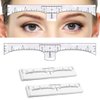 100Pcs Eyebrow Ruler Sticker Disposable Eyebrow Mapping Ruler Sticker for Microblading Permanent Makeup Henna, Brow Stencil Adhesive Measuring Shaper Tool LEES A.M.