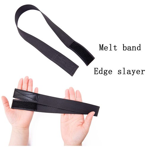 Wig Kit for Lace Front Wigs for Beginners 7Pcs, Lace Melting Elastic Band for Wigs, Edge Laying Scarf with Eyebrow Razors, Tweezers, Edge Brush, Wig Grip Headband, Mini Scissors, Wig Install Kit