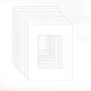 Frame Amo 4x6 White Mat for Picture Frame, Bevel Cut 2.5x4.5 Opening for 3x5 Photo, White Core, 10-Pack