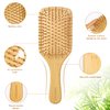 SAMEBUTECO Hair Brush Set Natural Bamboo Bristles Paddle Detangling Brushes for Thick, Thin, Curly, and Dry Hair Wooden Hair Message Brushes(4 packs)
