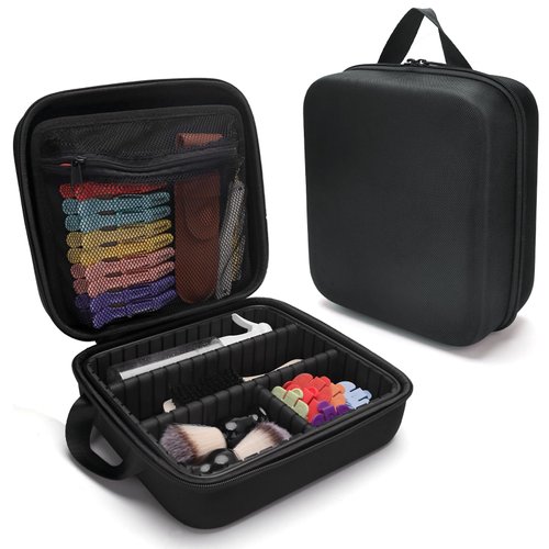 ZIBARBER Barber Carrying Case,Barber Case, Stylist Tool Box Professional Salon Hair Cutting Grooming Kit Storage Organizer for Clippers, Scissors, Barber Supplies (Small)