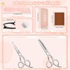 CIICII Kids Hair Cutting Scissors Shears Kit, Safety Round Tip Hairdressing Scissors Set (Hair Trimming Grooming Thinning Shears) for Baby Toddler Children, Hairdresser Home Salon Barber Haircut Kit