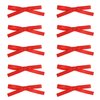 Ayesha 10PCS Red Hair Bows Clips Red Coquette Bows Clips Mini Bows Red Hair Ribbon for Women Girls Toddlers Tiny Bow Claw Clip for Thick Fine Hair