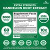 Zazzee USDA Organic Dandelion Root 10:1 Extract, 3000 mg Strength, 60 Capsules, 2 Month Supply, Standardized and Concentrated 10X Extract, 100% Vegetarian, All-Natural and Non-GMO