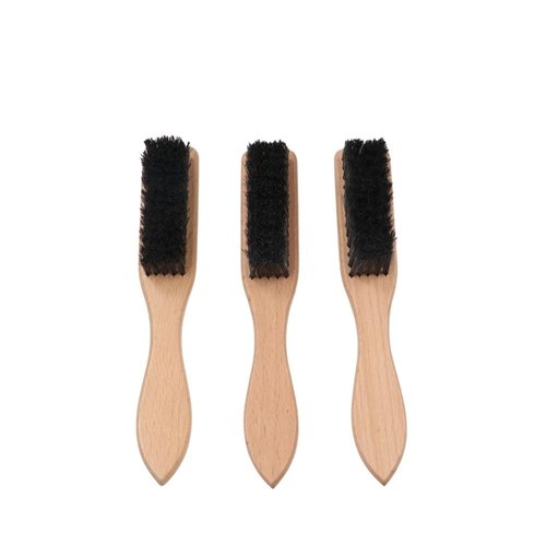 3Pcs Wood Beard Brush Broken Hair Brush, Vintage Oil Head Hair Brush Barber Cleaning Brush Cleaning Tool