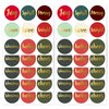 Mobiusea Creation Christmas Stickers | Christmas Envelope Seals | 1.4 inch | Gold Foil | Inspirational Positive Word | Waterproof | 90-Pack for Christmas Gifts, Holiday Stickers for Envelopes, Holiday