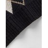 SweatyRocks Women's Plaid Geo Sleeveless V Neck Knit Crop Top Sweater Vest Black Beige M
