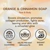 AUTHENTIC BATH & SOAP Cold Processed -Orange Cinnamon Soap Bar- for Oily, Acne-prone skin, Natural, Men & Women, Cruelty Free, Vegan. Face & Body Wash. (Pack of 2) 4.2 Oz Each