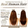 Full Shine Balayage Clip in Hair Extensions Human Hair Blonde Clip in Extensions Human Hair Color 10 Light Brown Fading to 14 Blonde Remy Clip Hair Double Weft Clip in Hair 7 Pcs 12 Inch