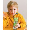 Sivphe Small Kids Water Bottle with Straw 12 oz Leakproof Little School Tritan Plastic Drinking Bottle for Boys and Girls Indoor and Outdoor(1 Pack Green)