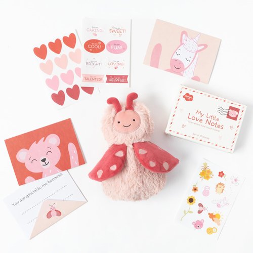Slumberkins Lovebug's Love Notes Bundle | Lovebug Mini Plush Stuffed Animal & My Little Love Notes | Celebrate Your Love This Valentine's Day - Social Emotional Learning Toys for Boys and Girls