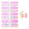 SILPECWEE 5 Sheets Nail Polish Strips Rainbow Glitter Adhesive Nail Stickers Full Nail Wraps Nail Strips for Women Nail Accessories with 1pc Nail File