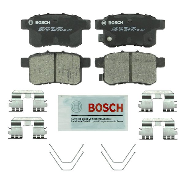 BOSCH BC1451 QuietCast Premium Ceramic Disc Brake Pad Set - Compatible With Select Acura TSX; Honda Accord; REAR
