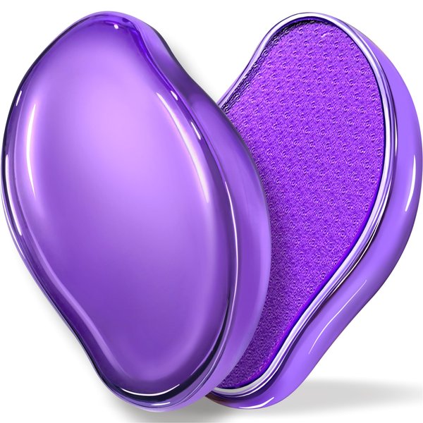GABOX Nano Glass Pro Foot File - Callus Remover for Feet - Heel Foot Scrubber Dead Skin Exfoliator - Pedicure SPA Tool for Women & Men - Removedor de Callos en Los Pies - Crystal Purple