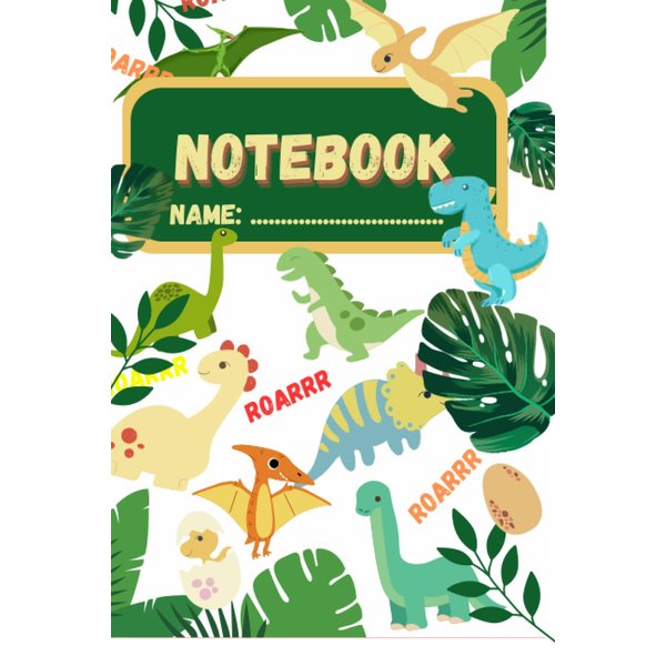 Notebook: Cool Dinosaurs Themed Journal, 90 Pages, Ideal for Kids and Dinosaurs Fans