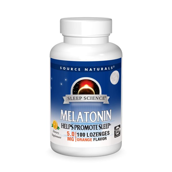 Source Naturals Melatonin 5 mg - 100 Orange Flavored Lozenges