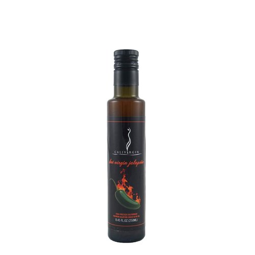 Calivirgin Jalapeno Olive Oil - Jalapeno Infused Extra Virgin Olive Oil - Cold Pressed Olive Oil - Jalapeno Flavored Olive Oil - No Preservatives - Gourmet Olive Oil - Organically Grown Olives - 250ml
