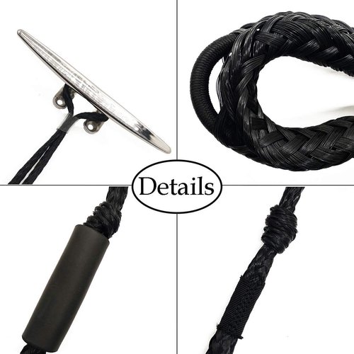 Bungee Dock Lines Shock Bungee Docking Rope Stretchable Boat Accessories Mooring Rope with Clip and Foam Float Perfect for Jet Ski, SeaDoo, Yamaha WaveRunner, Kayak, Pontoon(4ft -5.5ft)-2 Pack