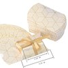 Aokbean 100 Pack Mini Pillow Candy Box Small Gift Boxes with 50 Yards Ribbon for Christmas Wedding Party Favor Gift, Jewelry or Soap Packaging (Gold Stripes)
