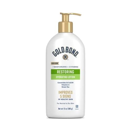 Gold Bond Restoring Hydrating Lotion, 13 oz., With Ceramides & CoQ10, Green Tea, & Vitamin C