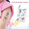 Yobbai Glitter Tattoos for Kids, Mixed Styles Temporary Tattoos Stickers with Mermaids, Butterfly, Dinosaurs, Marine Life, Waterproof Fake Tattoos for Boys and Girls Party Supplies