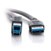 C2G Legrand USB A Male to Micro B Male Cable, USB A to USB B Cable, USB 3.0 Cable, 3.28 Foot (1 Meter) Data Transfer Cable, Black USB Cord, 1 Count, C2G 54173