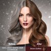 Remocc Instant Brown Hair Dye Shampoo for Women Men, Hair Coloring Shampoo for Gray Hair, 500ml Herbal Ingredients 3 in 1 Brown Hair Dye - 100% Gray Coverage Coloring in Minutes 16.9 Fl Oz