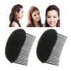 2Pcs Charming Bump It Up Volume Inserts Hair Comb Do Beehive Hair Stick Bun Maker Tool Hair Base Styling Accessories for Women Lady Girl (Black)