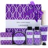 Spa Luxetique Lavender Spa Set, Bath Set for Women Gift, Relaxing Home Spa Kits Includes Body Lotion, Shower Gel, Bubble Bath, Hand Cream, Birthday Gifts for Women,Mothers Day Gifts