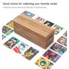 Neando Card Storage Box for PTCG Trading Cards, Magic MTG Cards Organizer with 5 Compartments, fits for 600+ Single Sleeved Cards, Acacia Wood, 3.5’’W x 10’’D x 4.1’’H